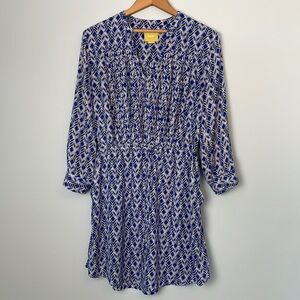 Maeve Blue and White Patterned Dress